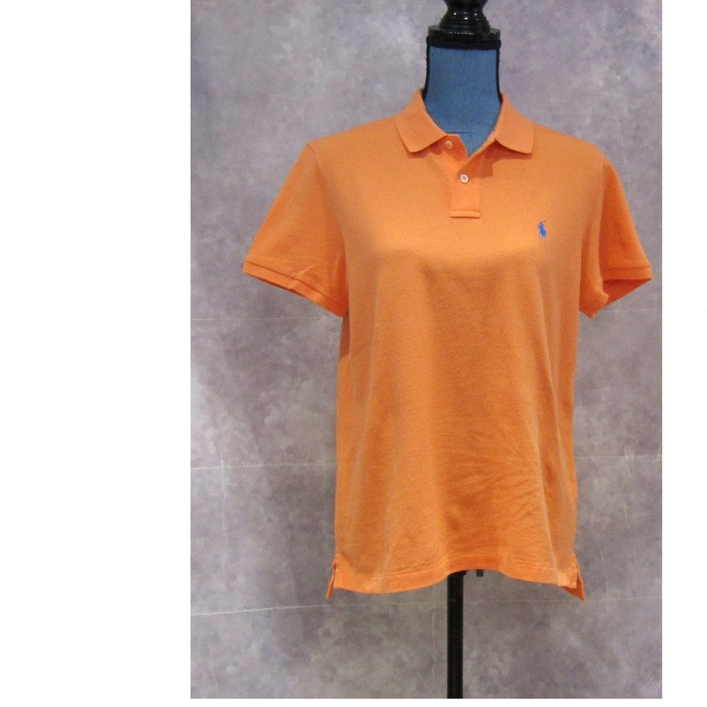 NEW Ralph Lauren Polo Orange Shirt w/ Blue Pony L